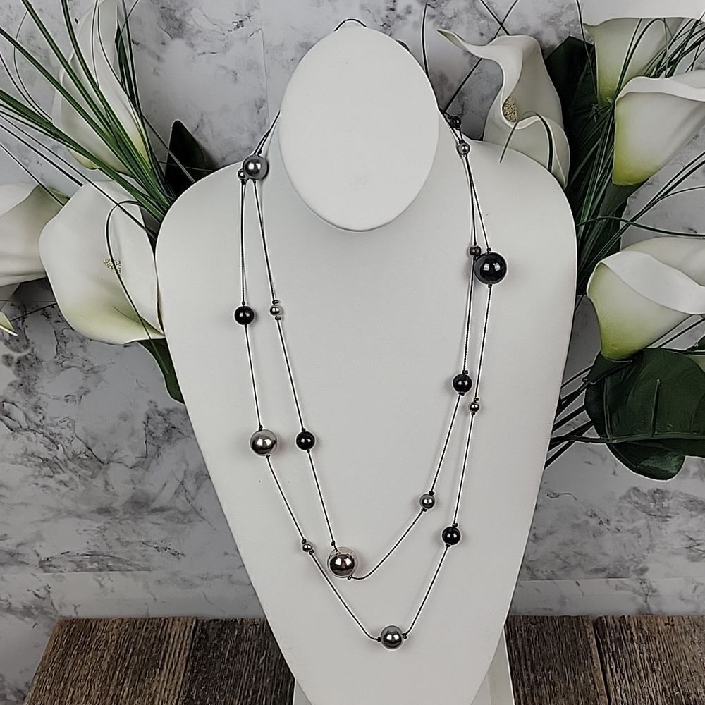 Ball wrap necklace 50" length